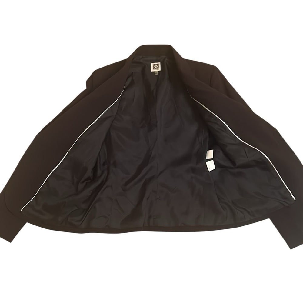 Anne Klein Black Notched Single Button Women’s Blazer Suit Jacket Women’s Size 6 - Picture 8 of 13